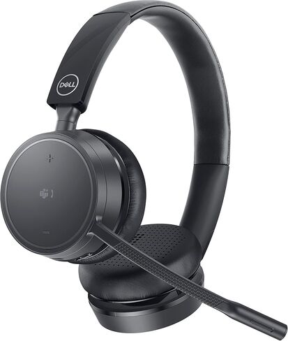 Dell Pro Wireless Headset - WL5022, Control Panel on Headset Includes Call Control, Adjustable Leatherette Headband, Leatherette Earpads, USB Dongle, Adjustable Boom Mic - Black in Kuwait