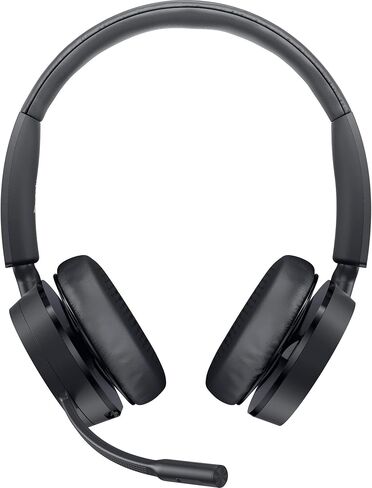 Dell Pro Wireless Headset - WL5022, Control Panel on Headset Includes Call Control, Adjustable Leatherette Headband, Leatherette Earpads, USB Dongle, Adjustable Boom Mic - Black in Kuwait