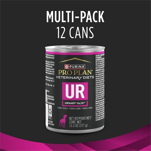 Purina Pro Plan Veterinary UR Urinary Ox/St Wet Dog Food, (12) 13.3 oz Cans in Kuwait