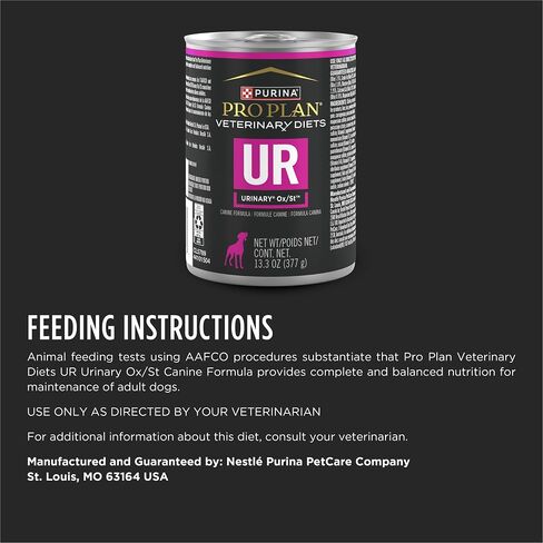 Purina Pro Plan Veterinary UR Urinary Ox/St Wet Dog Food, (12) 13.3 oz Cans in Kuwait
