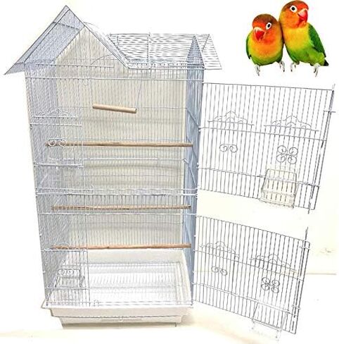 Versatile Portable Hanger Flight Bird Small Parrot Home House Travel Carrier Handle Cage for Cockatiels Parakeets Aviary Green Cheek Conures Finches Canary Budgies Lovebirds in Kuwait