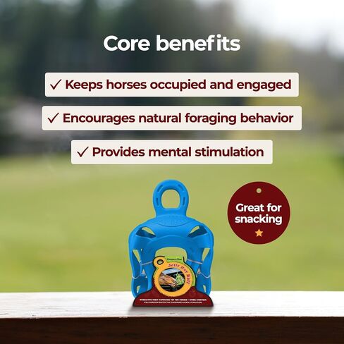 Horsemen's Pride Jolly Hay Ball Horse Stall Toy, 8 in, Blue in Saudi Arabia