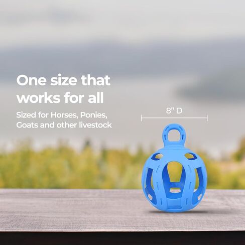 Horsemen's Pride Jolly Hay Ball Horse Stall Toy, 8 in, Blue in Saudi Arabia