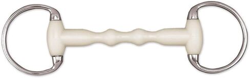 Happy Mouth Round Ring Eggbutt Shaped Mullen Mouth Horse Bits, 5.5, Silver in Saudi Arabia