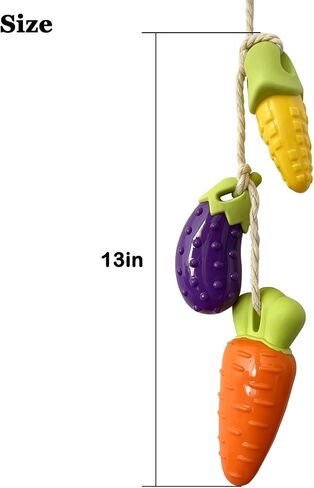Horse Toys for Horses to Play with – 3 Pack TPR Silicone , Eggplant Corn Carrot,Super Durable Enrichment Toys for Stall, Pasture & Trailer, Strong Anti-Tear Squeaky Toys for Horses to Prevent Boredom in Saudi Arabia