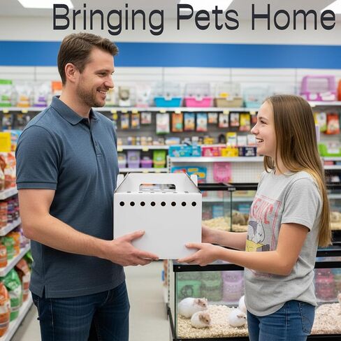 Coloch 20 Pack Cardboard Pet Carrier for Small Pets, 11x8x6 Inches Disposable Pet Transport Box for Pullets, Fowls, Hamsters, Gerbils, Reptiles, Guinea Pigs in Kuwait