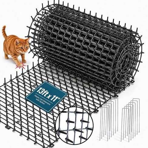 Homarden Cat Deterrent at Home - Pack of 6 Pet Deterrent Mats for Cats and Dogs - Indoor and Outdoor Spike Mats for Pet Training - Durable, Lightweight, Cut-to-Size Design - White, 16.5 x 13.2 Inches in Saudi Arabia