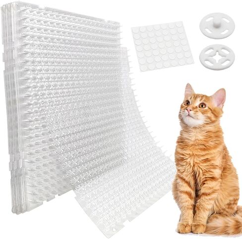 Ley's 10 Pack Scat Mat for Cats, 16x13 Inch Cat Deterrent Mat with Spikes, Indoor/Outdoor Pet Training Mat, Humane Repellent Animals, Keep Pets Off Furniture, Gardens & Lawns in Kuwait