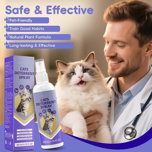 KTSAY Cat Deterrent Spray - Effective Repellent Spray for Furniture Protection, Safe Natural Indoor & Outdoor Training Aid to Stop Scratching & Urine Marking (1) in Saudi Arabia