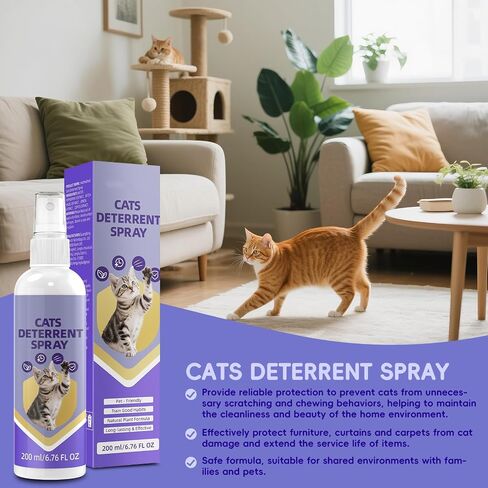 KTSAY Cat Deterrent Spray - Effective Repellent Spray for Furniture Protection, Safe Natural Indoor & Outdoor Training Aid to Stop Scratching & Urine Marking (1) in Saudi Arabia