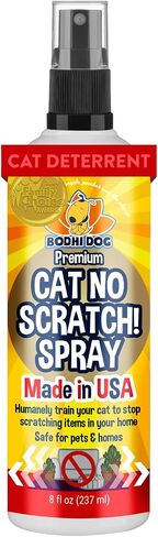 Bodhi 3-in-1 Cat & Kitten Training Aid - Cat Deterrent Spray for Indoor and Outdoor Use - Repellent to Establish Boundaries, Keep Cats Off Furniture, Protect Rugs & Plants - Made in USA (8 Fl Oz) in Kuwait