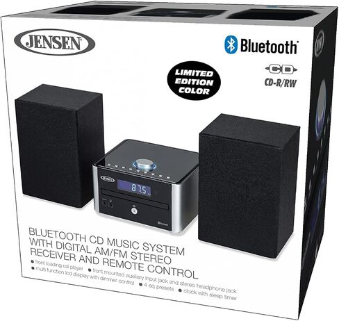 نظام موسيقي سي دي ستيريو 3 قطع JBS-210 JBS-210 3 قطع 4 وات مع بلوتوث ومستقبل رقمي AM/FM ومكبر صوت وجهاز تحكم عن بعد in Kuwait