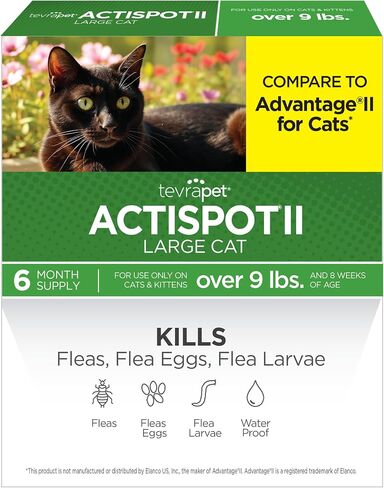TevraPet Actispot 2 Flea Treatment for Large Cats 9+ lbs, 6 Doses in Saudi Arabia