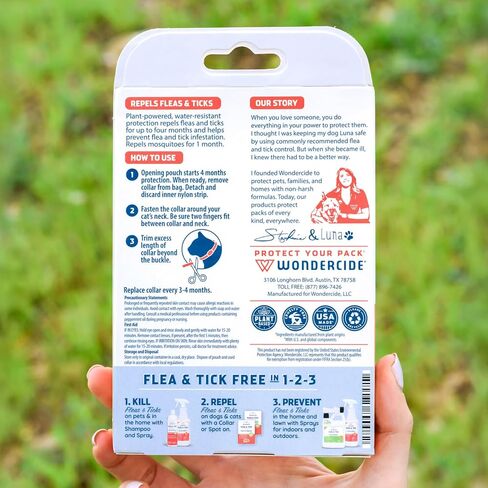 Wondercide Cat Collar - Flea & Tick Repellent - Up to 4 Months Protection in Kuwait