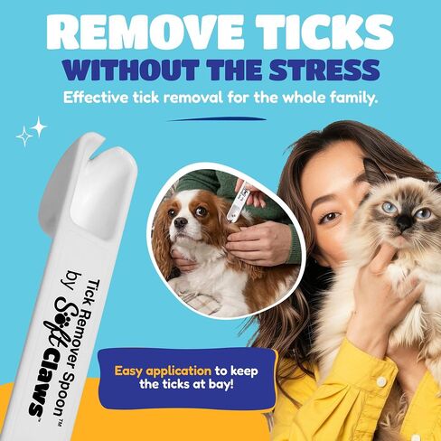 Soft Claws Tick Remover Spoon for Whole Family, Pack of 3 in Saudi Arabia