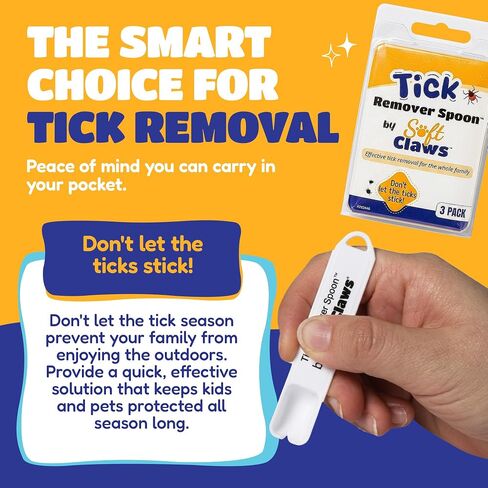 Soft Claws Tick Remover Spoon for Whole Family, Pack of 3 in Saudi Arabia
