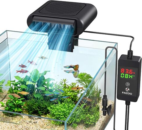PAIZOO Aquarium Chiller Fan, Quiet Fish Tank Cooling Fan with 3 Speed Modes in Saudi Arabia