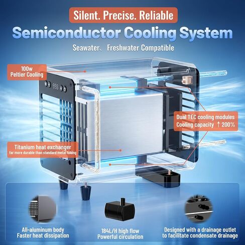 AQUASMITH Mini Aquarium Chiller Semiconductor Cooler & Heater in Saudi Arabia