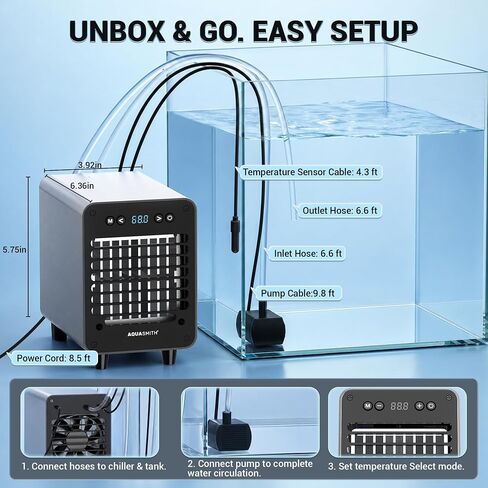AQUASMITH Mini Aquarium Chiller Semiconductor Cooler & Heater in Saudi Arabia