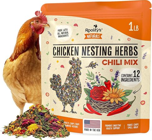 Roosty's Chicken Nesting Herbs Chili Mix, Coop Refresher, 16oz in Saudi Arabia