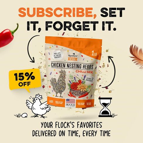 Roosty's Chicken Nesting Herbs Chili Mix, Coop Refresher, 16oz in Saudi Arabia