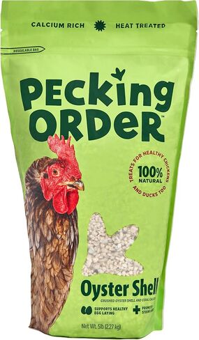 Pecking Order Oyster Shell - Calcium Supplement to Support Laying Hens and Strong Egg Shell Development (5 LB) (Packaging May Vary) in Kuwait