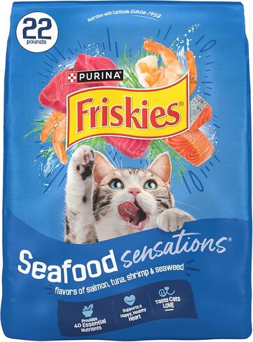 Friskies Purina Seafood Sensations Dry Cat Food, 22 lb Bag in Kuwait