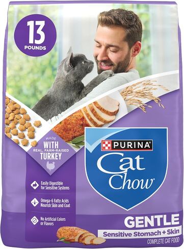 Purina Cat Chow Gentle Sensitive Stomach & Skin Dry Cat Food, 13 lb Bag in Kuwait