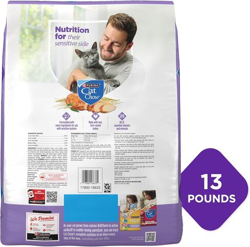Purina Cat Chow Gentle Sensitive Stomach & Skin Dry Cat Food, 13 lb Bag in Kuwait