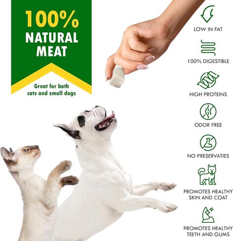 Beloved Pets Dog & Cat Treats Freeze Dried Chicken Cubes 5.3 oz - All Natural Meat Raw Pet Food - Human Grade High-Protein Snacks & Grain-Free Jerky Chews for Cats and Small Dogs in Kuwait