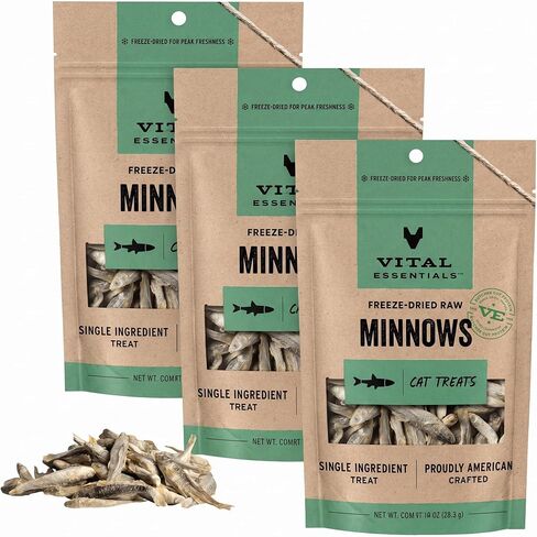 Vital Essentials Freeze Dried Minnows Cat Treats, 0.5 oz Bag in Kuwait