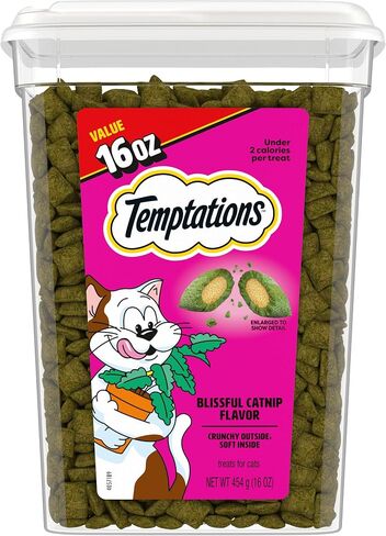 Temptations Classic Crunchy Cat Treats, Blissful Catnip, 16 oz in Kuwait