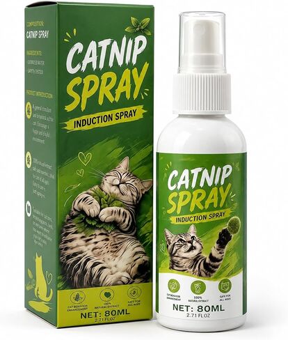 Catnip Spray for Cats – 100% Natural Catnip Spray, Boosts Playfulness & Helps Reduce Stress, Refreshes Toys, Encourages Scratching on Cat Scratchers, Mess-Free Training Spray-2.71 Fl Oz in Kuwait