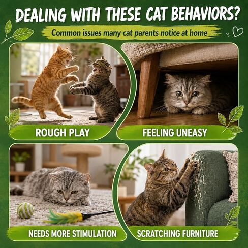 Catnip Spray for Cats – 100% Natural Catnip Spray, Boosts Playfulness & Helps Reduce Stress, Refreshes Toys, Encourages Scratching on Cat Scratchers, Mess-Free Training Spray-2.71 Fl Oz in Kuwait
