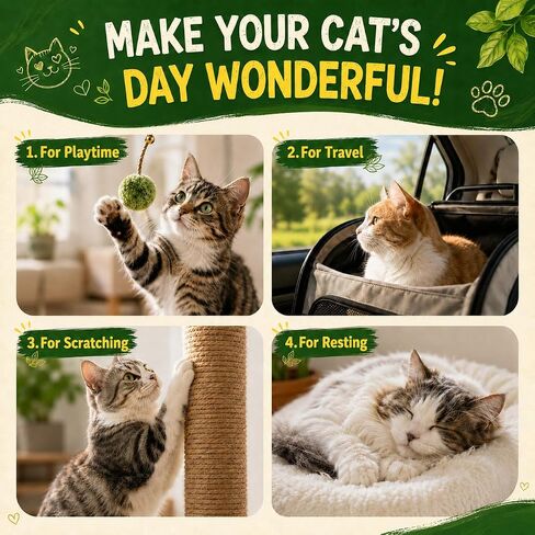 Catnip Spray for Cats – 100% Natural Catnip Spray, Boosts Playfulness & Helps Reduce Stress, Refreshes Toys, Encourages Scratching on Cat Scratchers, Mess-Free Training Spray-2.71 Fl Oz in Kuwait