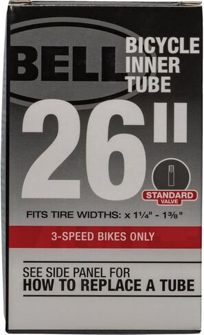Bell 26-Inch Universal Inner Tube, Width Fit Range 1-3/8-Inch, Black in Kuwait