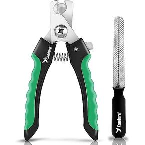 Candure Dog Nail Clippers and Trimmer with Safety Guard to Avoid Over-Cutting Toe Nails, Professional Grooming Pet Nail Clipper with Nail File for Small, Medium & Large Breeds in Kuwait