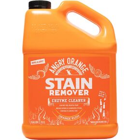 ANGRY ORANGE 1 Gallon Enzyme Cleaner and Deodorizer, Pet Stain and Odor Remover for Dog & Cat Urine and Stains - Orange Rush Scent, Made in USA in Saudi Arabia