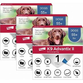 K9 Advantix II XL Dog Vet-Recommended Flea, Tick & Mosquito Treatment & Prevention | Dogs Over 55 lbs. | 4-Mo Supply in Kuwait