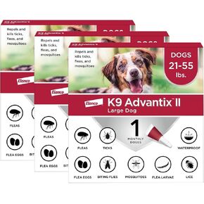 K9 Advantix II Flea & Tick Topical for Large Dogs 21–55 lbs., 2ct in Kuwait