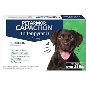 PetArmor CAPACTION Oral Flea Tablets Dogs 25+ lbs, Nitenpyram, 6-Dose in Saudi Arabia