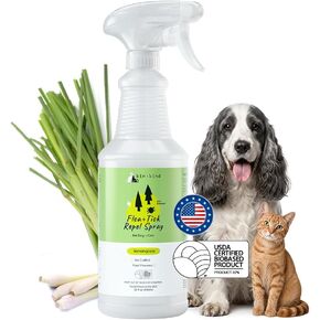 kin+kind Flea & Tick Repel Coat Spray for Dogs & Cats, Lemongrass, 12 fl oz in Saudi Arabia