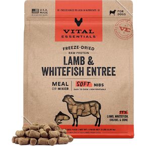 Vital Essentials Freeze Dried Dog Food, Lamb & Whitefish Soft Nibs, 14 oz in Kuwait
