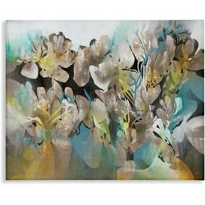 Stupell Industries Abstract Floral Field Landscape Round Petal Shapes, Designed by K. Nari Canvas Wall Art, Multi-Color in Saudi Arabia