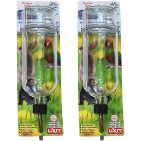 Lixit® Chew Proof Flat Sided Water Bottles for Rabbits, Ferrets, Rats, Birds, Hamsters, Guinea Pigs, Chinchillas Gerbils and Other Small Animals - Made in USA (Clear, 12 Ounce) in Kuwait
