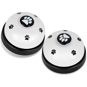 JEXCULL Pet Training Bells, 2 Pack Dogs Bell for Door Potty Training and to Ring to Go Outside Communication Device Dog AgilityTraining Equipment Interactive Toys (White) in Kuwait