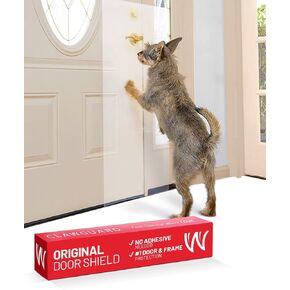 CLAWGUARD Heavy Duty Door Scratch Shield – 20x44 in. Door Scratch Protector Dog & Cat – Clear Wall, Frame & Furniture Cat Scratch Protectors in Kuwait