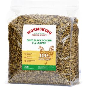 WORMSKING 5LB Dried Black Soldier Fly Larvae for Chickens in Kuwait