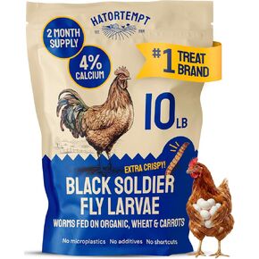 Hatortempt 10lb Black Soldier Fly Larvae for Chickens, Calci Chicken Treats in Saudi Arabia