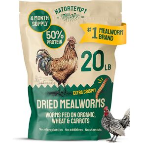 Hatortempt 5lb Dried Mealworms for Chickens & Wild Birds, Chicken Feed in Saudi Arabia